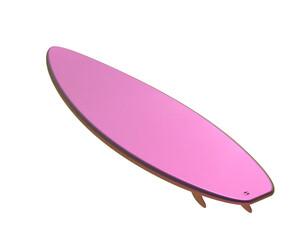 Surf board isolated on background. 3d rendering - illustration