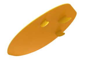Surf board isolated on background. 3d rendering - illustration