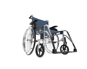 Fototapeta na wymiar Wheelchair isolated on background. 3d rendering - illustration