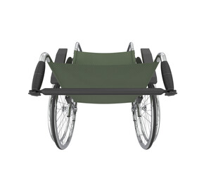 Fototapeta premium Wheelchair isolated on background. 3d rendering - illustration