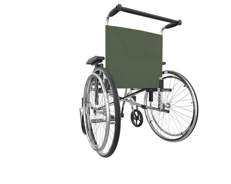 Wheelchair isolated on background. 3d rendering - illustration