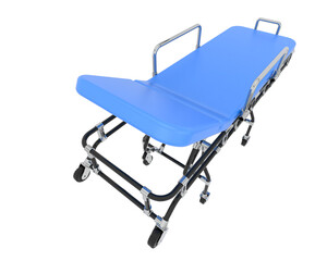 Hospital bed isolated on background. 3d rendering - illustration