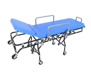 Hospital bed isolated on background. 3d rendering - illustration