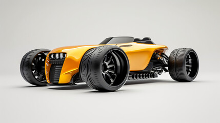 3D rendering of a generic concept car.