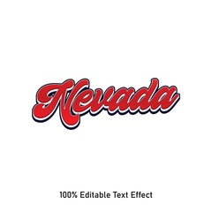 Nevada text effect vector. Editable college t-shirt design printable text effect vector. 3d text effect vector.
