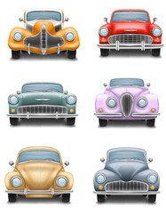 vintage car old retro obsolete transport vehicle vector illustration