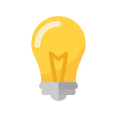 Light bulb icon. Idea line icon. Electricity colorful icon symbol. Energy, power. Vector stock illustration.