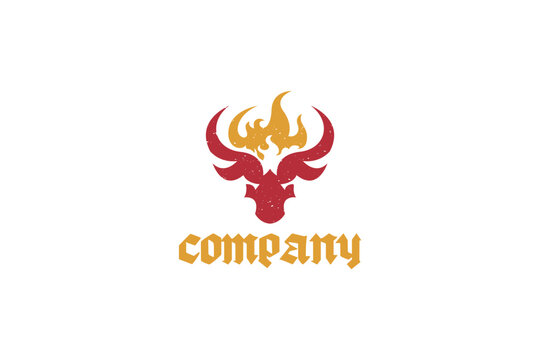 Flaming Bull Logo Design