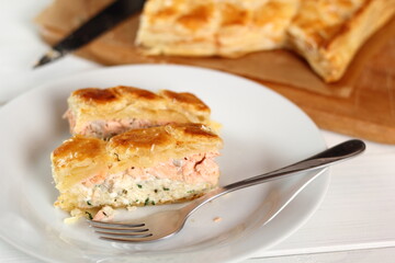 Salmon Puff Pastry Pie