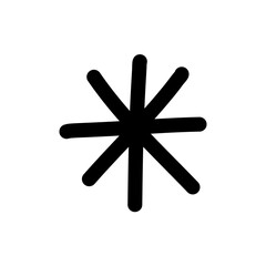 Hand drawn black shape