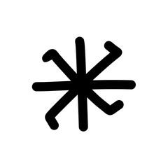 Hand drawn black shape