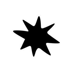 Hand drawn black shape