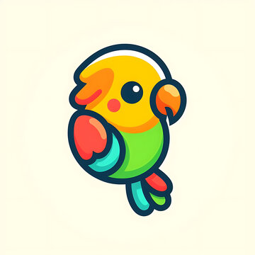 recommend clip art: flat vector logo of parrot, flat vector logo of cute parrot, flat logo of parrot, flat logo of cute parrot