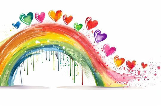 LGBTQ Pride coming out. Rainbow specialty colorful ellipse diversity Flag. Gradient motley colored integrate LGBT rights parade festival rainbow path diverse gender illustration