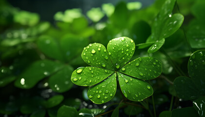 Fototapeta na wymiar clover leaf close-up. clover is a plant of good luck.