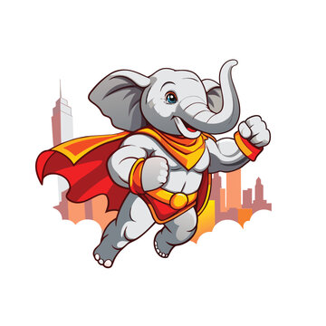 a superhero elephant