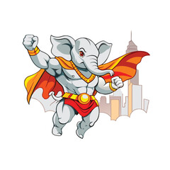 a superhero elephant