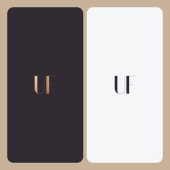 UF logo design vector image