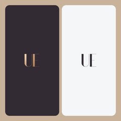 UE logo design vector image