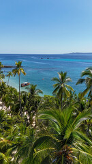 Fototapeta premium Drone views of a paradise beach and jungle