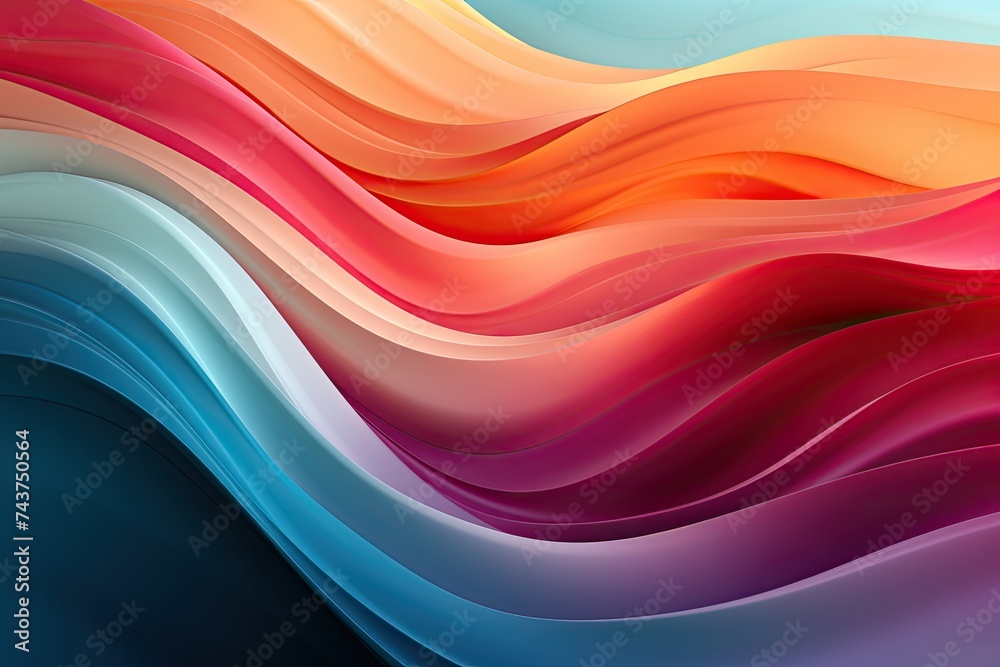 Aufkleber A dynamic display of swirling wavy lines in a multitude of colors creating a mesmerizing and energetic abstract background