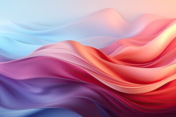 Fototapeta premium A vibrant and colorful abstract background featuring a mesmerizing interplay of wavy lines in a harmonious dance of hues