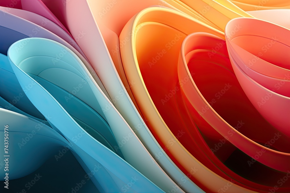 Aufkleber An up-close view of a vivid and colorful wallpaper, showcasing an intricate design with a variety of vibrant hues blending seamlessly together