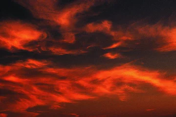 Meubelstickers Fiery orange sunset sky. Beautiful sky © Nguyen Duc Quang
