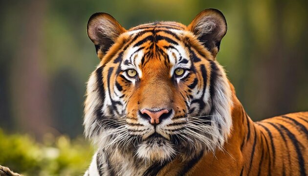 portrait of a tiger hd 8k wallpaper stock photographic image