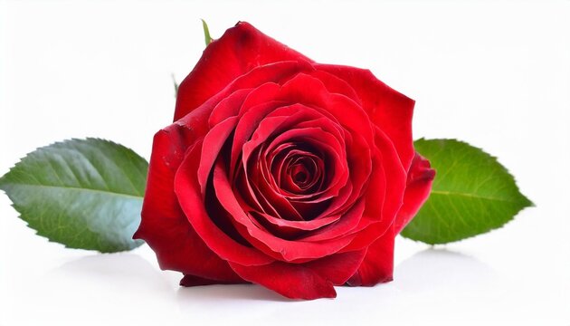 beautiful red rose isolated on a white background