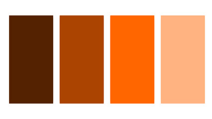 Brown color palette. Set of bright color palette combination in rgb hex. Color palette for ui ux design. Abstract vector illustration for your graphic design, banner, poster or landing page