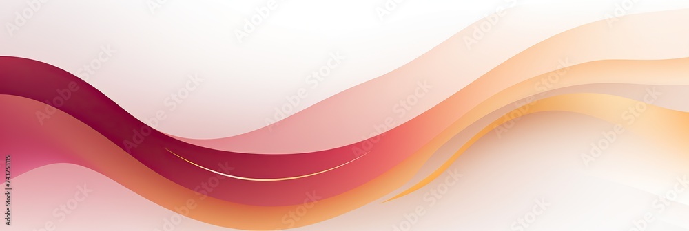 Leinwandbilder a vibrant red and yellow wave elegantly swirls against a pristine white background, creating a dynam