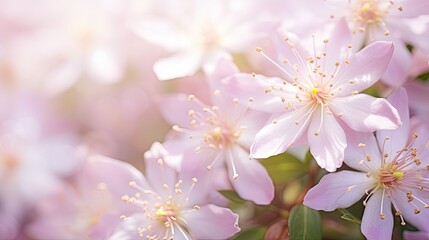 Obraz premium A close-up showcasing a cluster of vibrant pink flowers bursting forth in a harmonious display of color and beauty