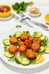 fried rice cutlets, rice tikki on white plate