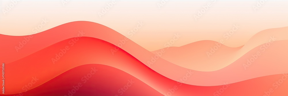 Poster A vibrant red and pink background adorned with swirling wavy shapes, creating a dynamic and mesmerizing visual experience