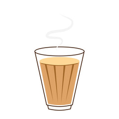 Indian hot drink vector. Indian chai icon. Chai is Indian drink. Kerala tea shop illustration vector eps. Indian Kerala roadside. Kerala tea shop line drawing. Kerala Old.