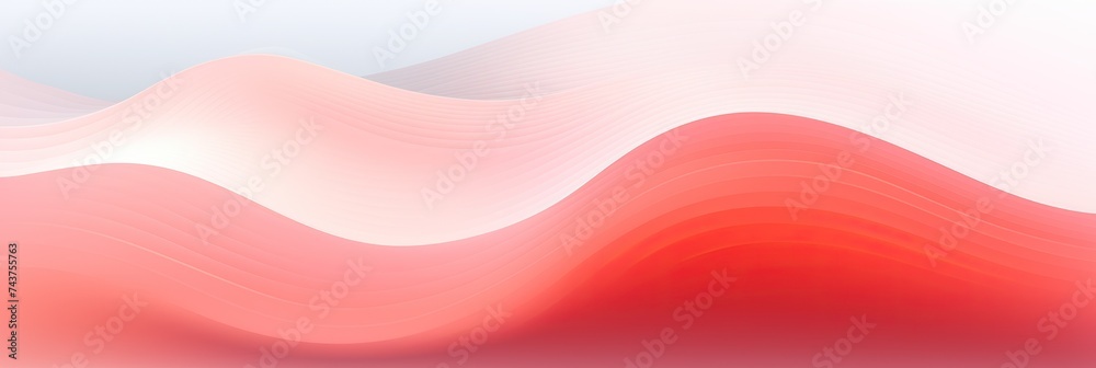 Fototapete a vibrant, dynamic swirl of red and white creating a mesmerizing wave-like pattern, captured in a dr