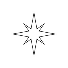 Vector Transparent Abstract Star Shape Object 