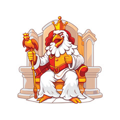 royal chicken in majestic vector