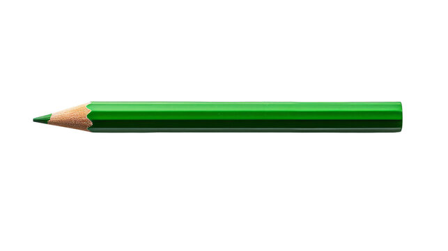 green pencil isolated on background