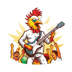 rock star chicken singing