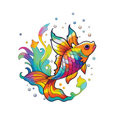 Fototapeta na wymiar colored fish vector