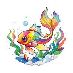 Fototapeta na wymiar colored fish vector