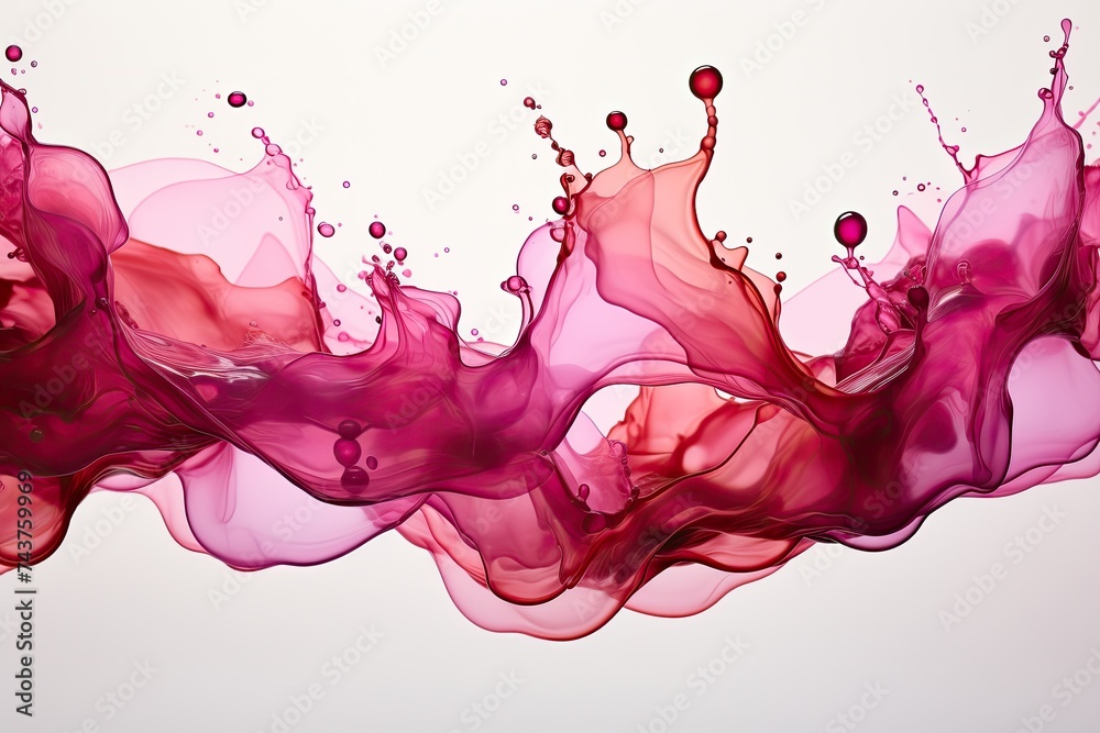 Poster Abstract red liquid splash with dynamic motion