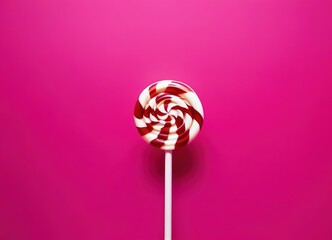 lollipop on pink background. sweet - obrazy, fototapety, plakaty