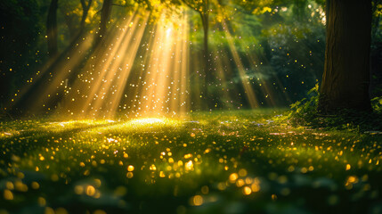Dreamy Forest Glade: Liquid Light Embrace