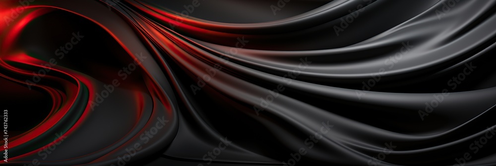 Poster A vibrant abstract background featuring intertwining red and black wavy lines creating a dynamic and mesmerizing visual