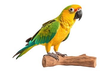 Exotic Macao Parrot Isolated on Transparent Background