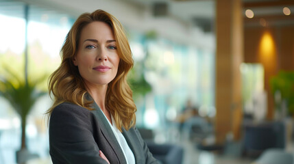 Confident Midlife Professional in Contemporary Workspace