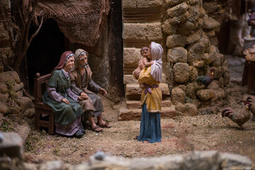 pesebre, figuras de Belen, navidad, Reyes magos, portal Veneciano